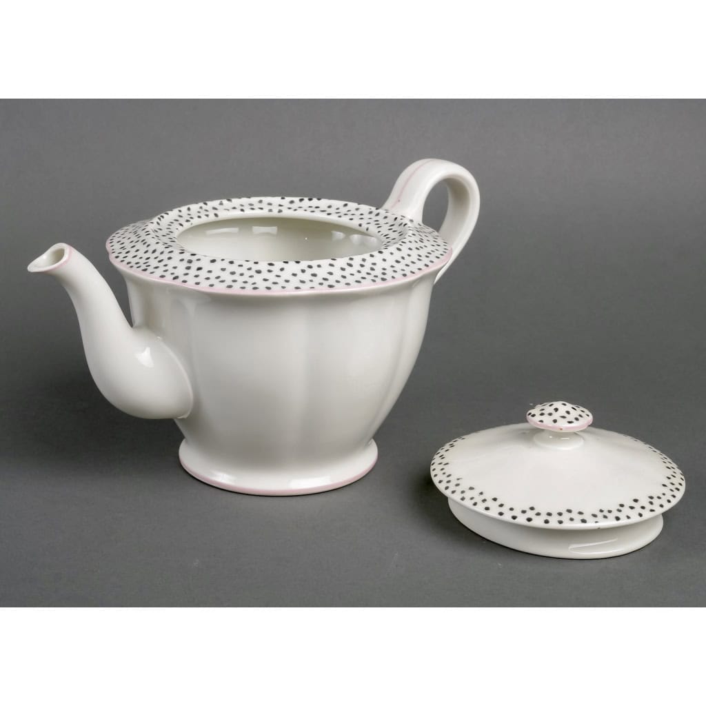 Service Café & Thé « Pois et Nœuds » porcelaine de Limoges de Suzanne Lalique pour Haviland | Biron Service Café & Thé "Pois et Nœuds" porcelaine de Limoges de Suzanne Lalique pour Haviland