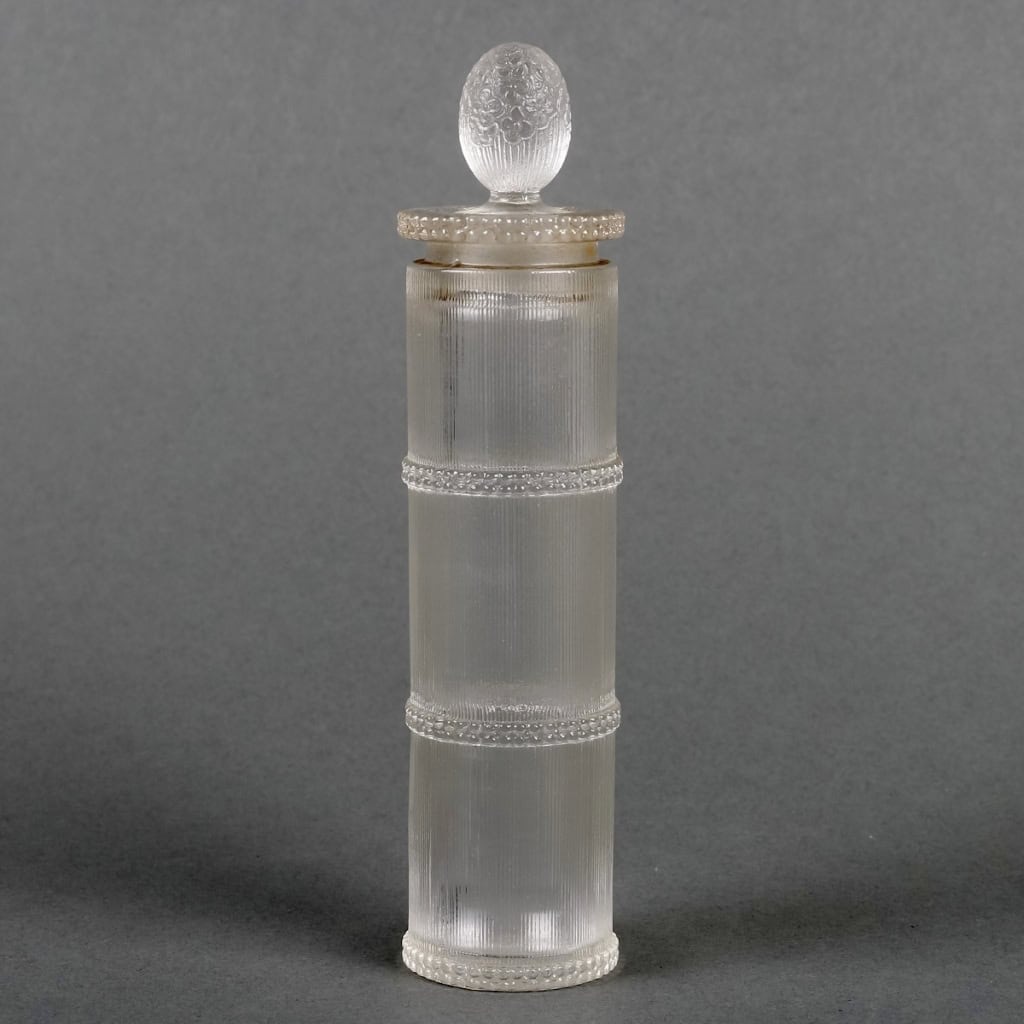 Flacon « Fleurs Vives » verre blanc de René LALIQUE pour Volnay | Biron |||||