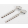 2 couverts des années 1960 dans leur boîte, métal et bois | Biron 2 couverts des années 1960 dans leur boîte, métal et bois