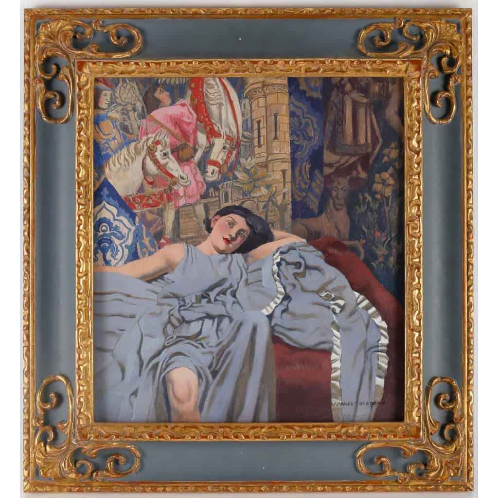 Raphaël DELORME (1885-1962) » Jeune Femme dans son intérieur » HSP circa 1930 | Biron |||||||||||