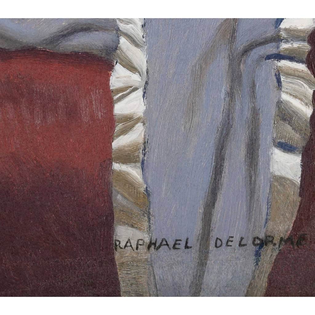 Raphaël DELORME (1885-1962) » Jeune Femme dans son intérieur » HSP circa 1930 | Biron Raphaël DELORME (1885-1962) " Jeune Femme dans son intérieur" HSP circa 1930