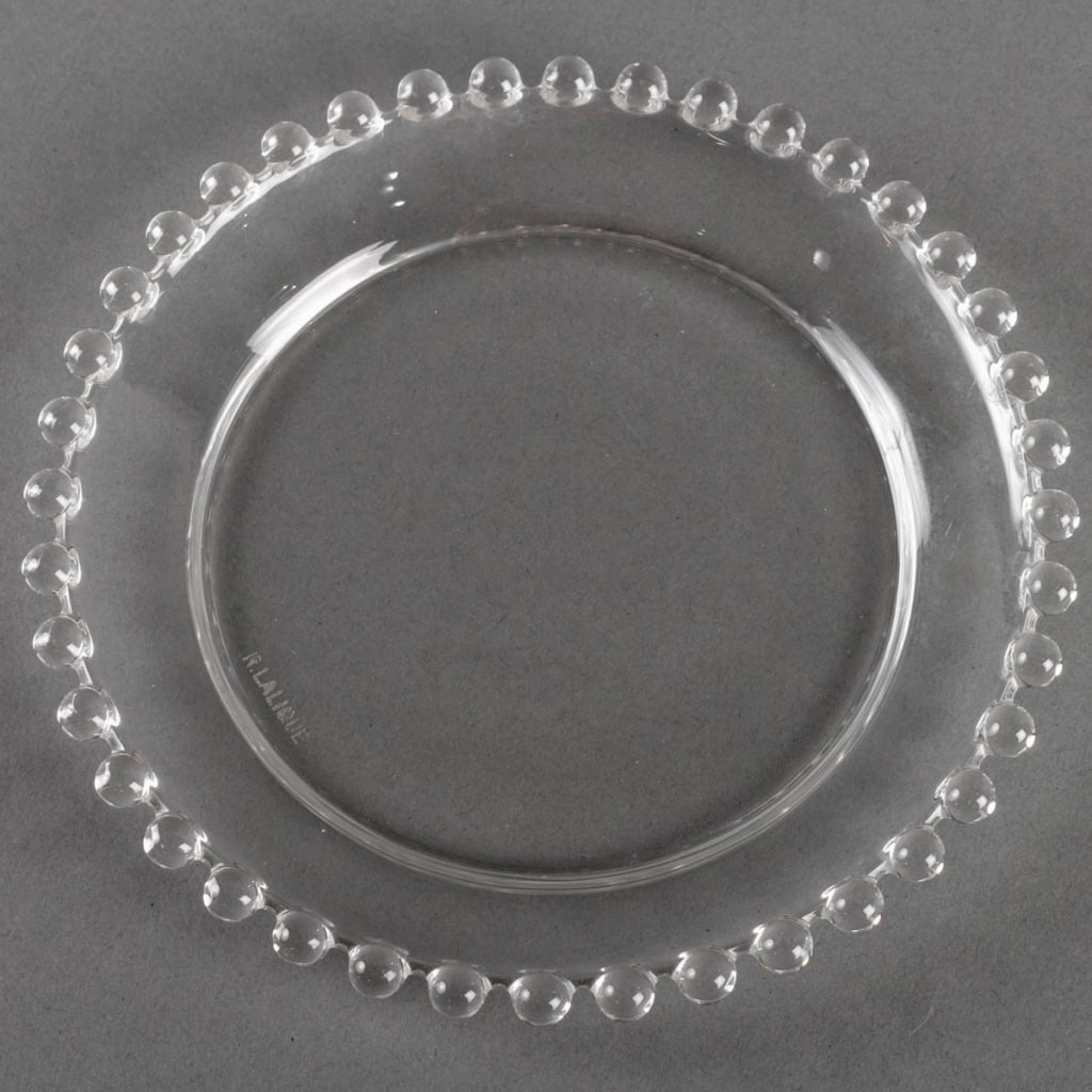 Service « Andlau – Boules » verre blanc de René LALIQUE – 8 pièces | Biron Service "Andlau - Boules" verre blanc de René LALIQUE - 8 pièces