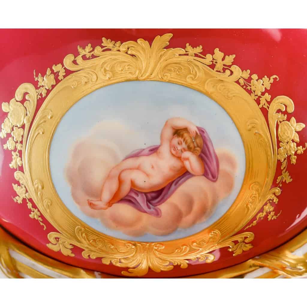 Paire Vases porcelaine 19eme | Biron Paire Vases porcelaine 19eme