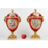 Paire Vases porcelaine 19eme | Biron Paire Vases porcelaine 19eme
