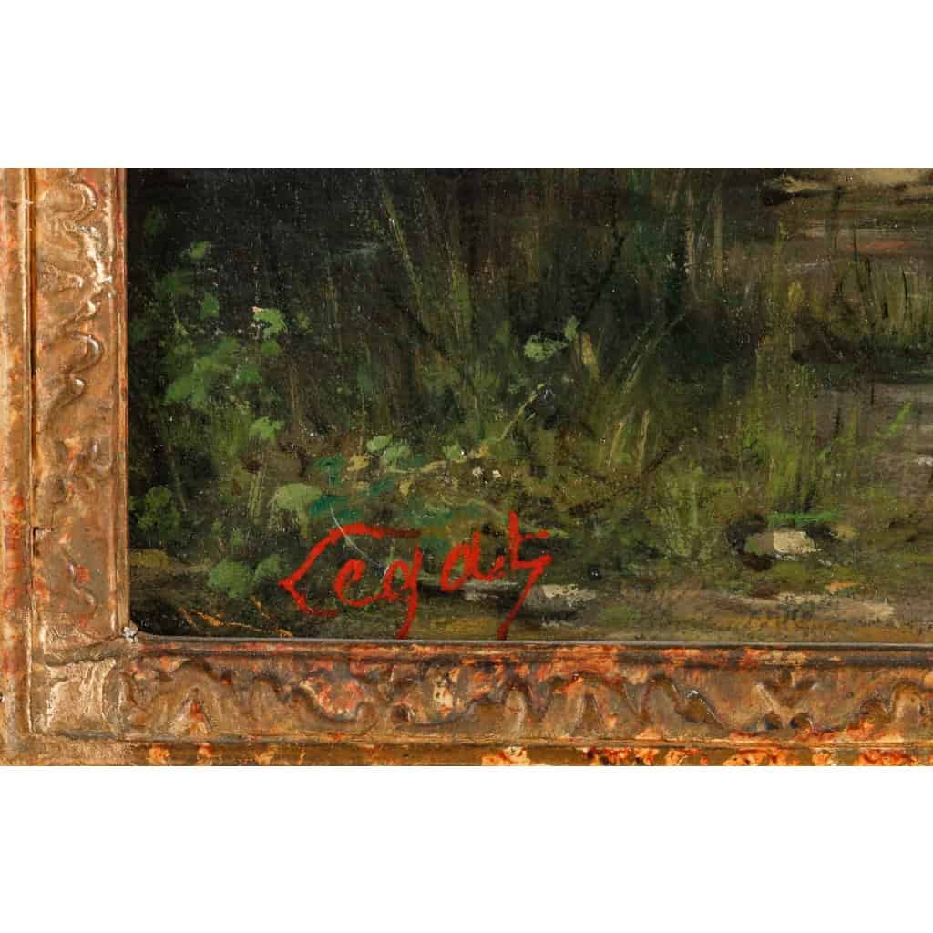 Léon LEGAT(1829-1892). Le Sous-bois. | Biron Léon LEGAT(1829-1892). Le Sous-bois.