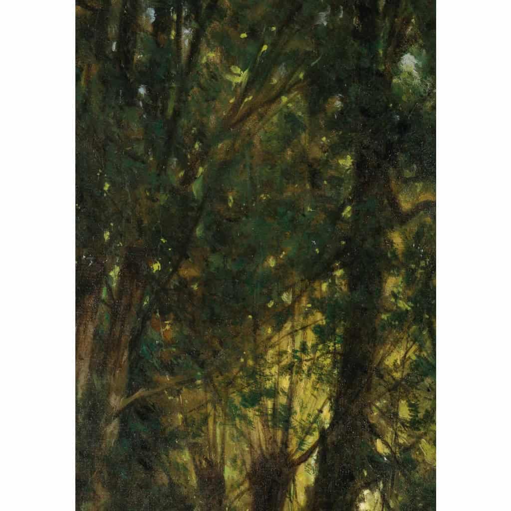Léon LEGAT(1829-1892). Le Sous-bois. | Biron Léon LEGAT(1829-1892). Le Sous-bois.