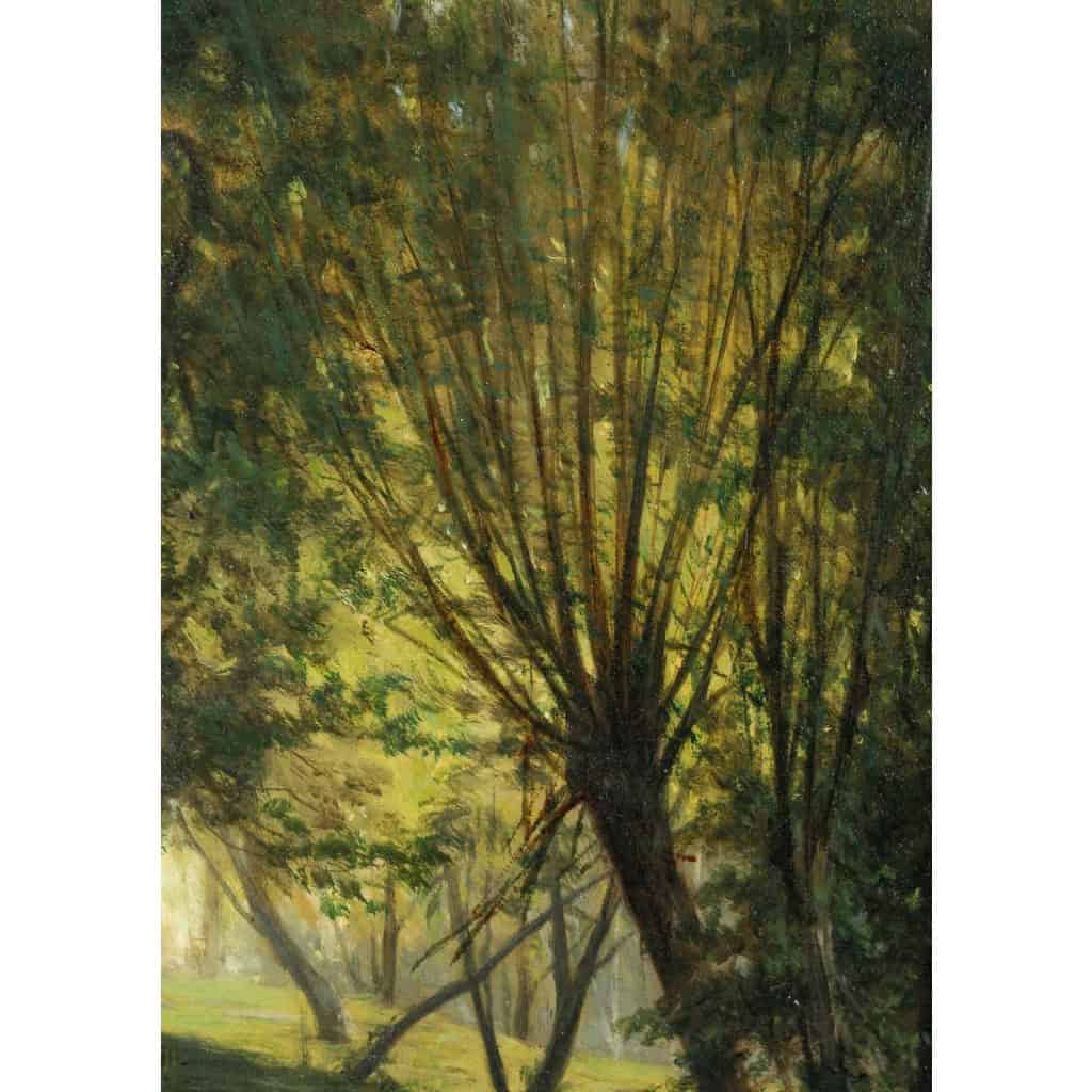 Léon LEGAT(1829-1892). Le Sous-bois. | Biron Léon LEGAT(1829-1892). Le Sous-bois.