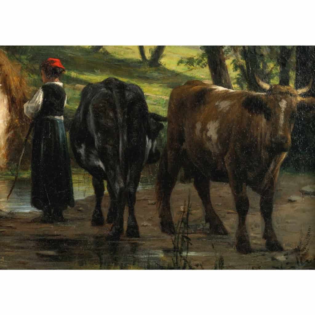 Léon LEGAT(1829-1892). Le Sous-bois. | Biron Léon LEGAT(1829-1892). Le Sous-bois.