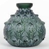 Vase « Fougères » verre vert kaki patiné blanc de René LALIQUE | Biron ||||||