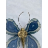 1970’ Applique Papillon en Bronze ou Laiton, Duval Brasseur Ou Isabelle Faure, 1 Ampoule , Ailes d’Agate Bleues | Biron 1970’ Applique Papillon en Bronze ou Laiton, Duval Brasseur Ou Isabelle Faure, 1 Ampoule , Ailes d’Agate Bleues