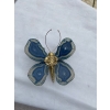 1970’ Applique Papillon en Bronze ou Laiton, Duval Brasseur Ou Isabelle Faure, 1 Ampoule , Ailes d’Agate Bleues | Biron 1970’ Applique Papillon en Bronze ou Laiton, Duval Brasseur Ou Isabelle Faure, 1 Ampoule , Ailes d’Agate Bleues