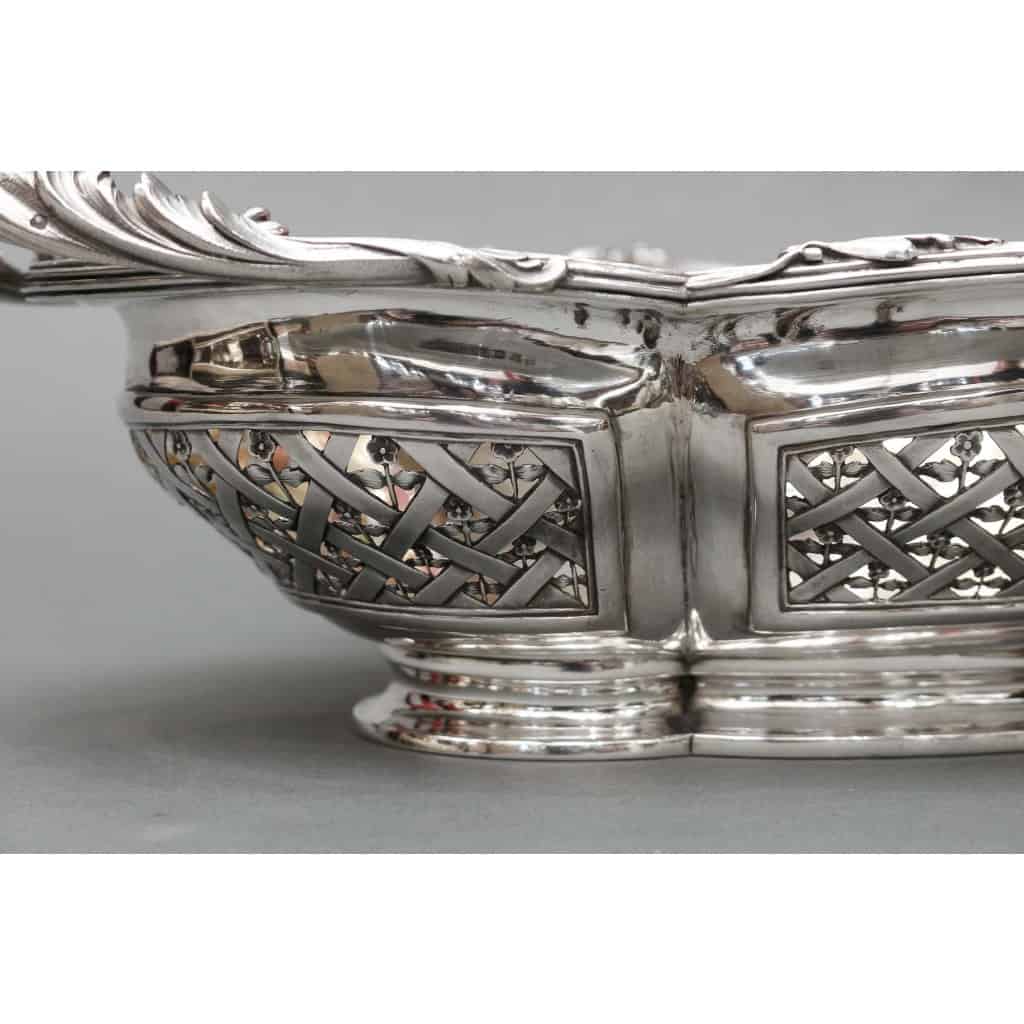 CARDEILHAC – Panière à fruits en argent massif XIXème | Biron CARDEILHAC - Panière à fruits en argent massif XIXème