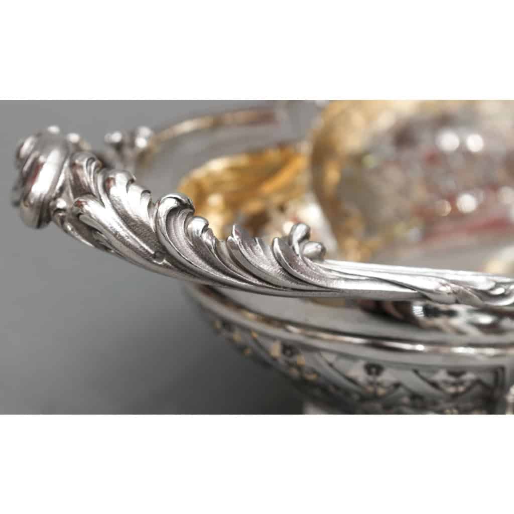 CARDEILHAC – Panière à fruits en argent massif XIXème | Biron CARDEILHAC - Panière à fruits en argent massif XIXème