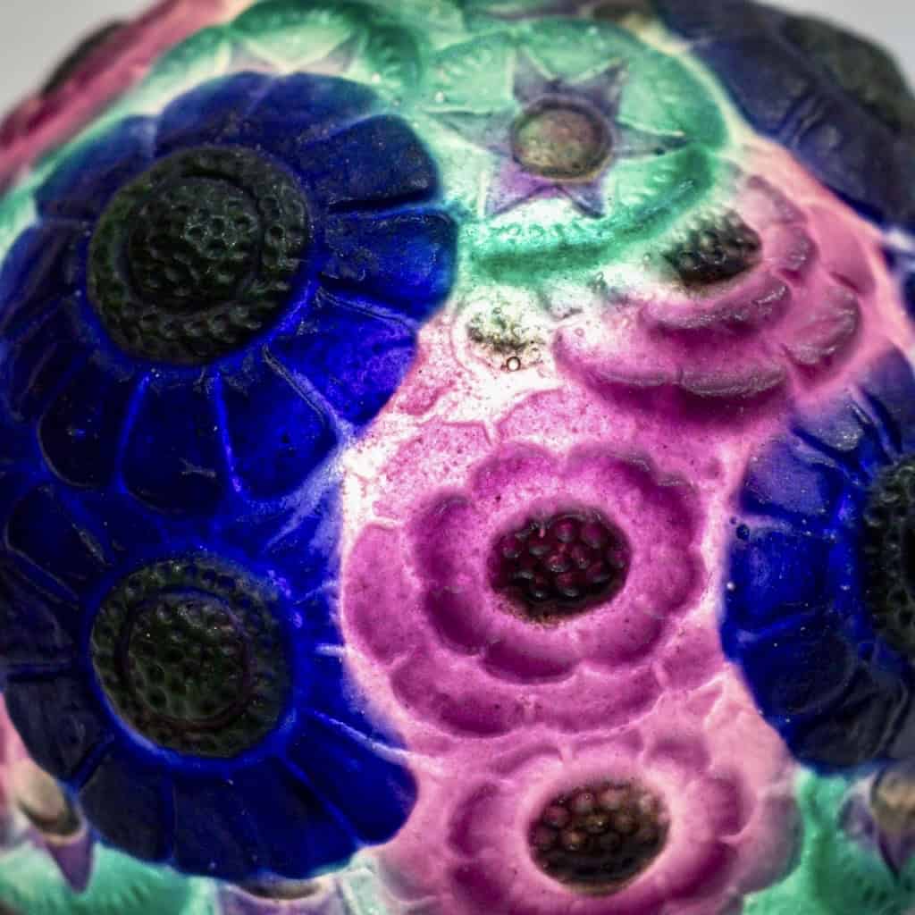 Veilleuse « Panier Fleuri » pâte-de-verre de Gabriel ARGY-ROUSSEAU | Biron Veilleuse "Panier Fleuri" pâte-de-verre de Gabriel ARGY-ROUSSEAU