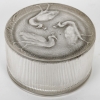 Boîte « Trois Paons » verre blanc patiné gris de René LALIQUE | Biron |||||