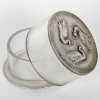 Boîte « Trois Paons » verre blanc patiné gris de René LALIQUE | Biron Boîte "Trois Paons" verre blanc patiné gris de René LALIQUE