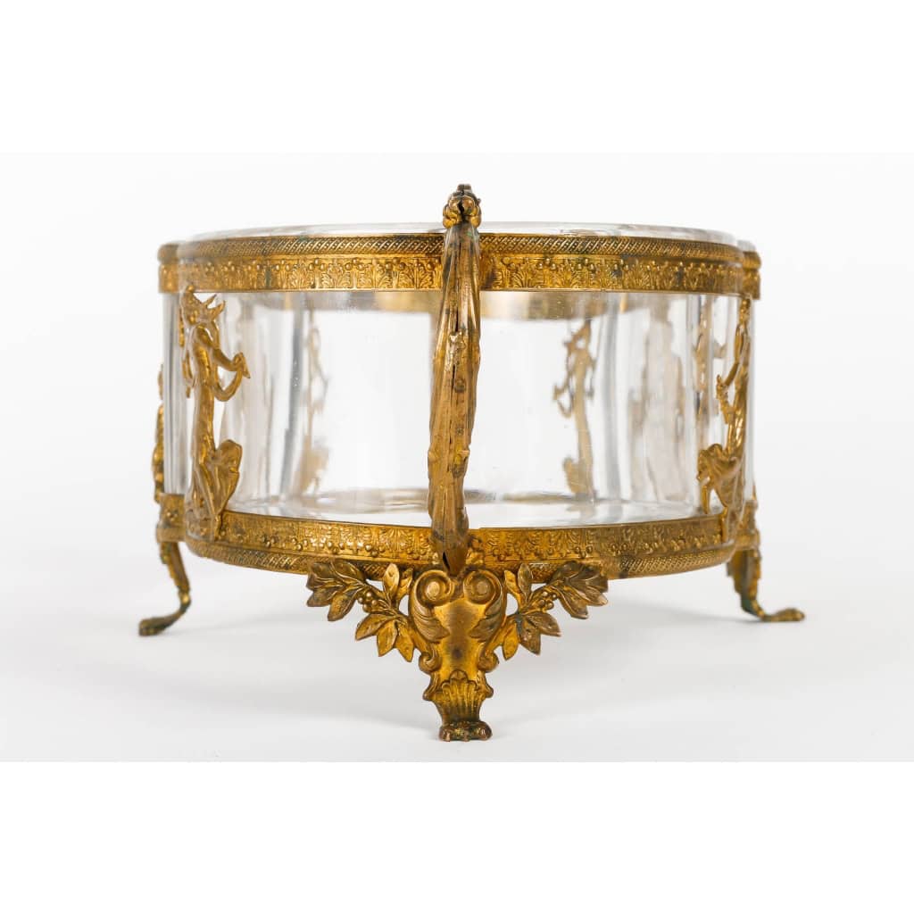Jardinière en laiton et cristal | Biron Jardinière en laiton et cristal
