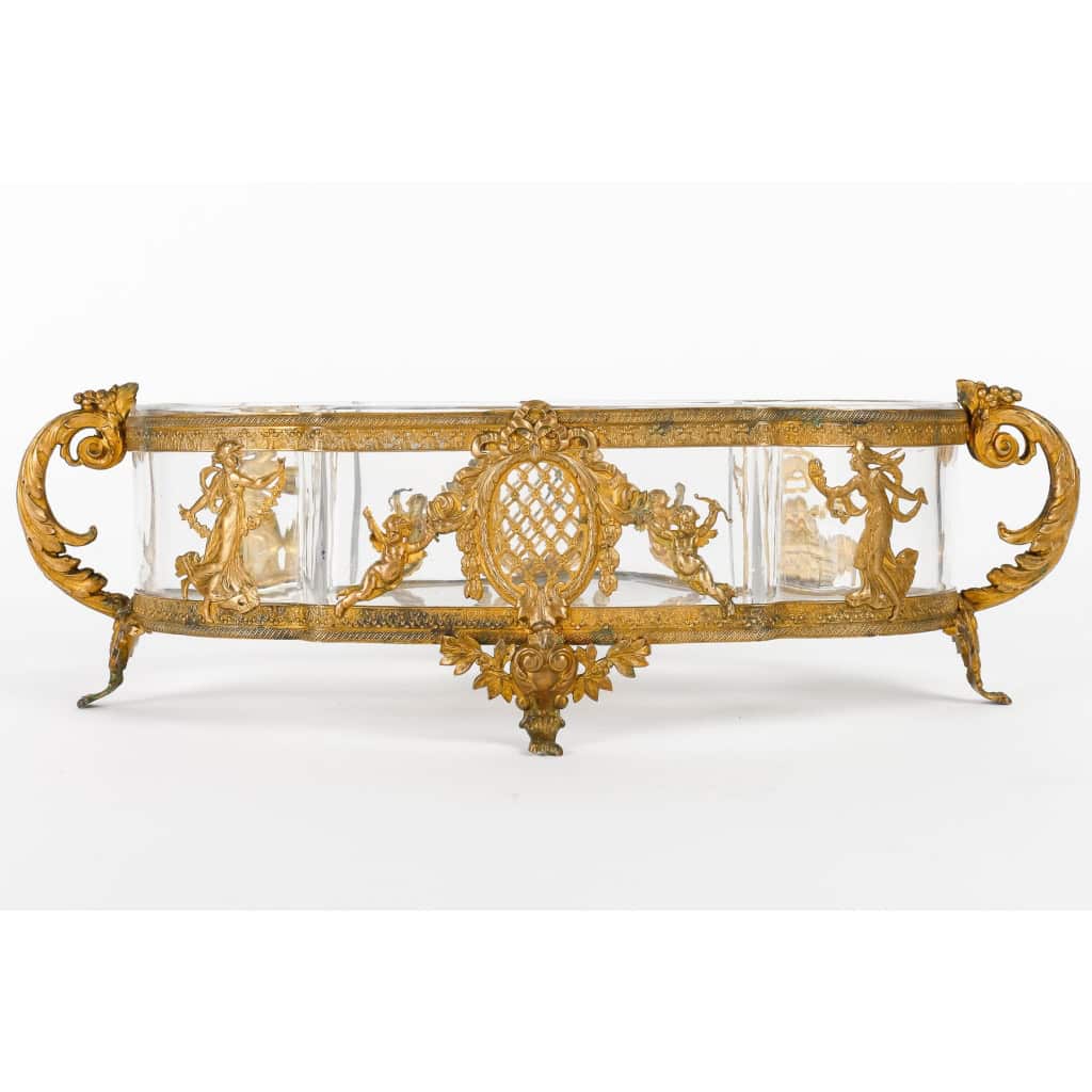 Jardinière en laiton et cristal | Biron Jardinière en laiton et cristal