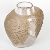 Vase « Poivre » verre blanc patiné sépia de René LALIQUE | Biron Vase "Poivre" verre blanc patiné sépia de René LALIQUE