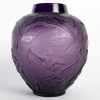 Vase « Archers » cristal violet de LALIQUE FRANCE | Biron Vase "Archers" cristal violet de LALIQUE FRANCE