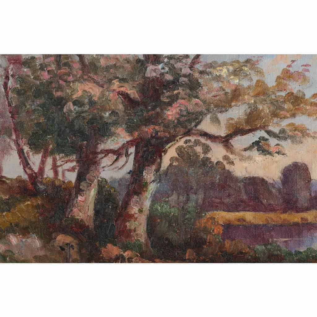 Paysage, Camille St-Saëns, fin XIXème siècle | Biron Paysage, Camille St-Saëns, fin XIXème siècle
