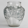 Vase « Hirondelles » verre blanc patiné bleu de René LALIQUE | Biron ||||||