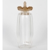 Flacon « Carnettes Guêpes » verre blanc patiné sépia de René LALIQUE | Biron |||||||