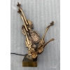 1970/80 Lampe Violon En Bronze , Sculpture Signée LOHE | Biron 1970/80 Lampe Violon En Bronze , Sculpture Signée LOHE