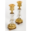 Une belle garniture de cheminée en bronze doré et cristal Baccarat | Biron Une belle garniture de cheminée en bronze doré et cristal Baccarat