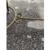 1950/70 Table Basse Fer Forgé Avec Entretoise Plateau Ardoise De Correze