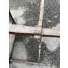 1950/70 Table Basse Fer Forgé Avec Entretoise Plateau Ardoise De Correze