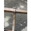 1950/70 Table Basse Fer Forgé Avec Entretoise Plateau Ardoise De Correze