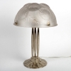 Paire de Lampes « Dahlias » verre blanc de René LALIQUE | Biron Paire de Lampes "Dahlias" verre blanc de René LALIQUE