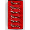 Série de 6 porte-couteaux en forme de cheval en métal argenté, 1960 | Biron Série de 6 porte-couteaux en forme de cheval en métal argenté, 1960