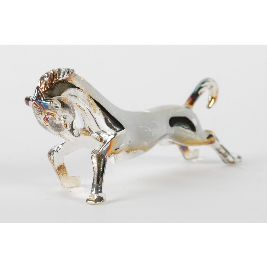 Série de 6 porte-couteaux en forme de cheval en métal argenté, 1960 | Biron Série de 6 porte-couteaux en forme de cheval en métal argenté, 1960