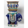 Paire d’éléphants jardinières en céramique, XXème siècle | Biron Paire d'éléphants jardinières en céramique, XXème siècle