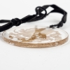 Pendentif « Deux Perruches » verre blanc patiné sépia de René LALIQUE | Biron Pendentif "Deux Perruches" verre blanc patiné sépia de René LALIQUE
