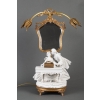 Un groupe en biscuit monté lampe fin XIXème siècle | Biron |||||||||||||
