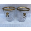 1950-70′ Paire De Seaux à Champagne Cristal St Louis Gravé Aux Attributs de la Vigne et Bronze Doré Aux têtes de Lion 9