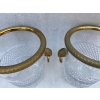 1950-70′ Paire De Seaux à Champagne Cristal St Louis Gravé Aux Attributs de la Vigne et Bronze Doré Aux têtes de Lion 11