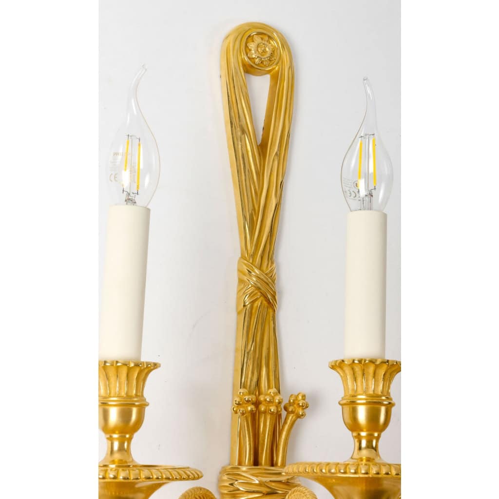 Paire d’appliques de style Louis XVI. | Biron Paire d'appliques de style Louis XVI.