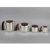 Service Thé et Café Art Déco Moderniste argent massif et palissandre de Jean E. PUIFORCAT | Biron ||||||||||||