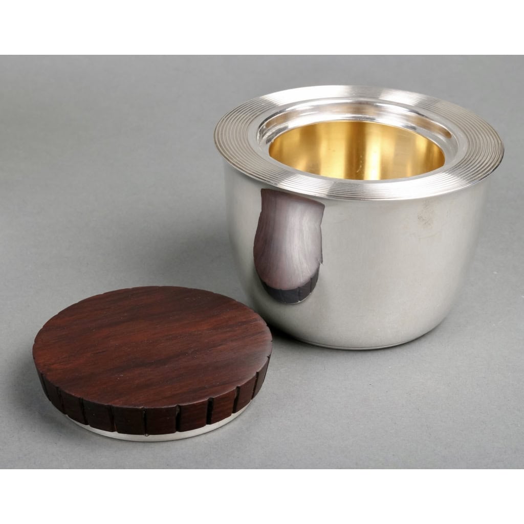 Service Thé et Café Art Déco Moderniste argent massif et palissandre de Jean E. PUIFORCAT | Biron Service Thé et Café Art Déco Moderniste argent massif et palissandre de Jean E. PUIFORCAT
