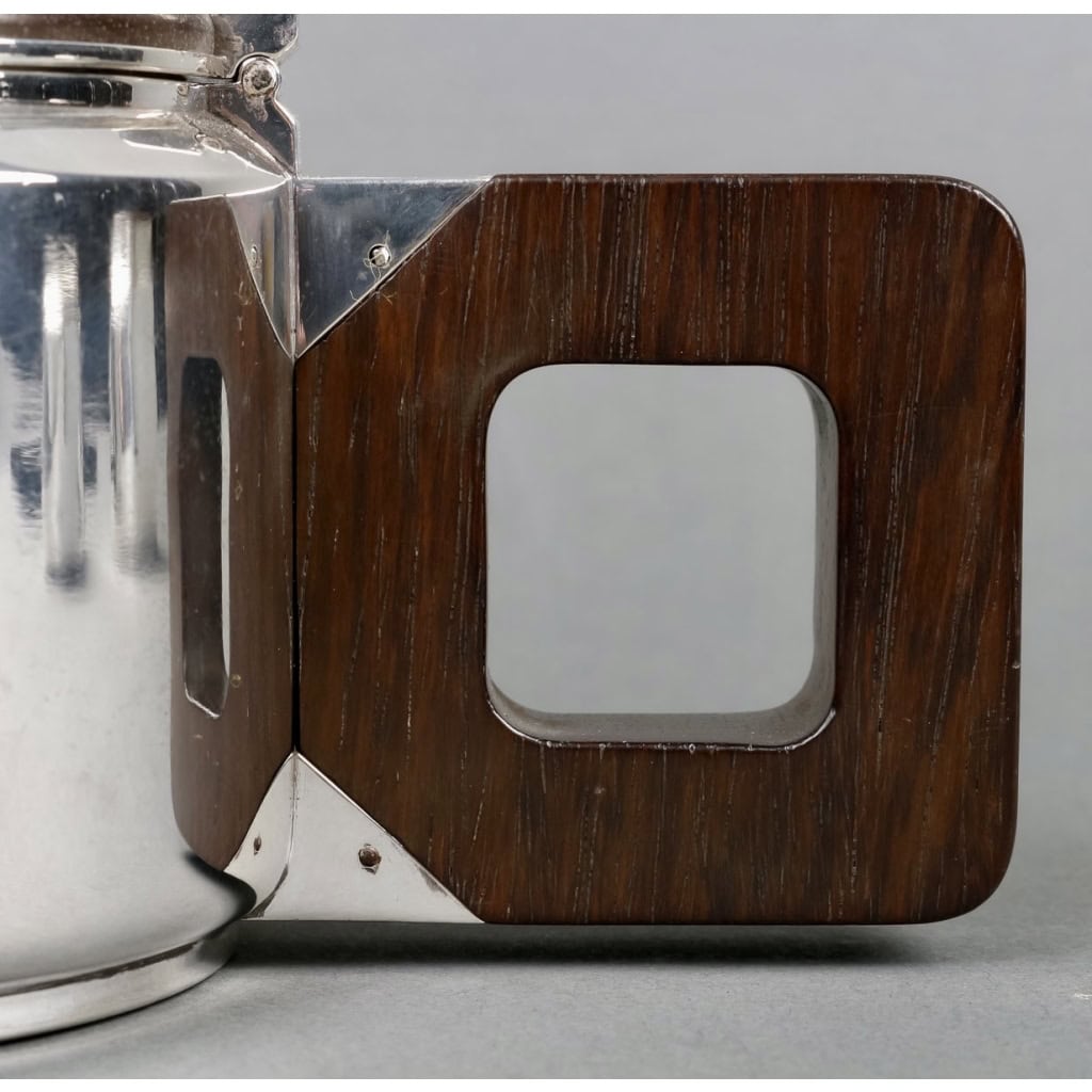 Service Thé et Café Egoïste Art Déco argent et palissandre de Jean E. Puiforcat | Biron Service Thé et Café Egoïste Art Déco argent et palissandre de Jean E. Puiforcat