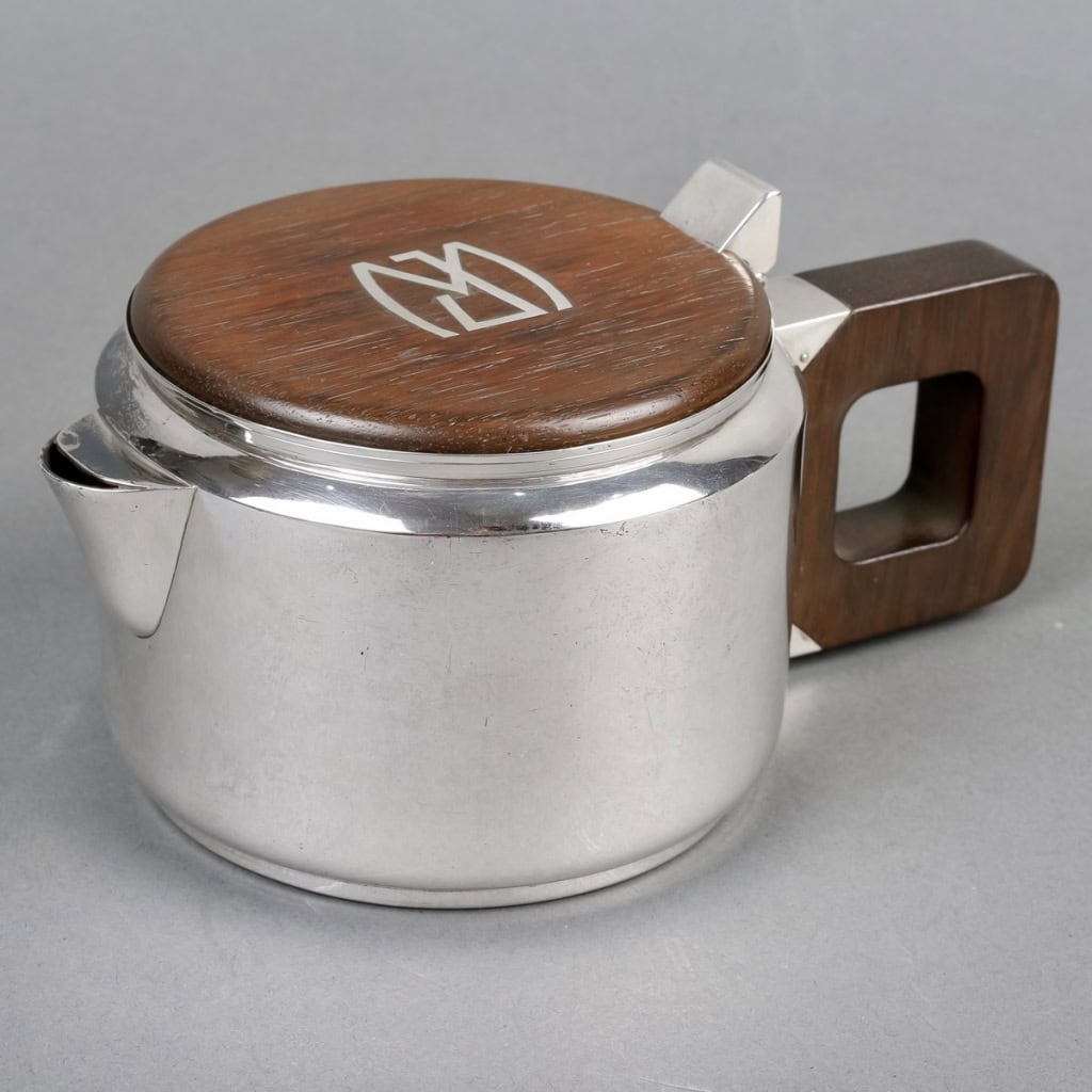 Service Thé et Café Egoïste Art Déco argent et palissandre de Jean E. Puiforcat | Biron Service Thé et Café Egoïste Art Déco argent et palissandre de Jean E. Puiforcat