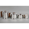 Service Thé & Café Art Déco Moderniste argent et palissandre de Jean E. PUIFORCAT | Biron ||||||||||||||