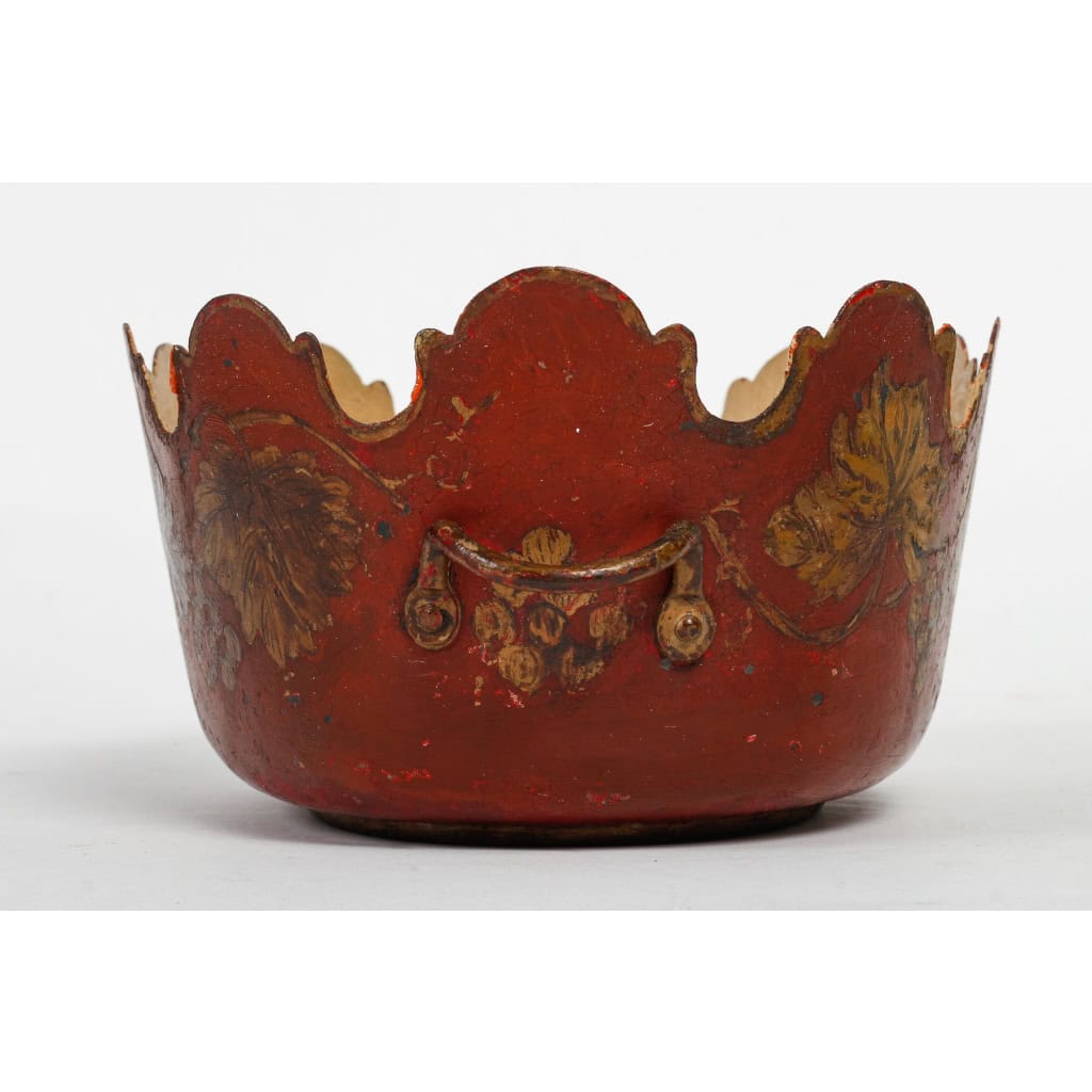 Jardinière en tôle peinte du XIXème siècle de style Louis XV
