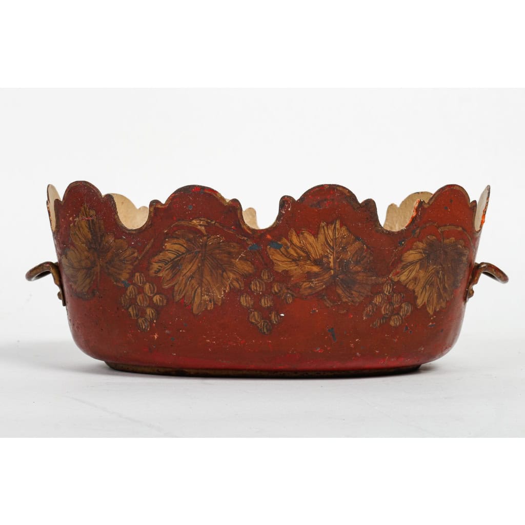Jardinière en tôle peinte du XIXème siècle de style Louis XV