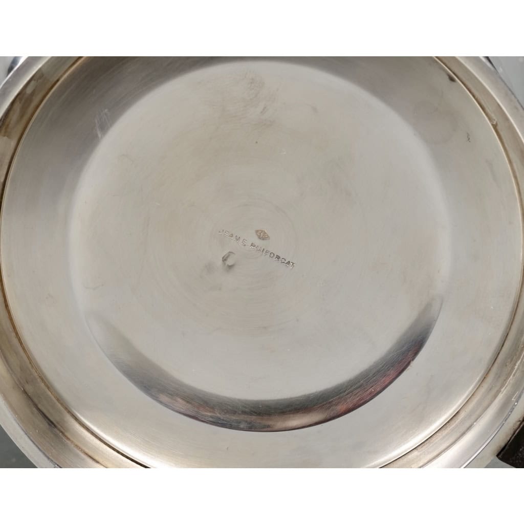 Service Thé et Café Moderniste argent, vermeil et palissandre de Jean E. Puiforcat | Biron Service Thé et Café Moderniste argent, vermeil et palissandre de Jean E. Puiforcat