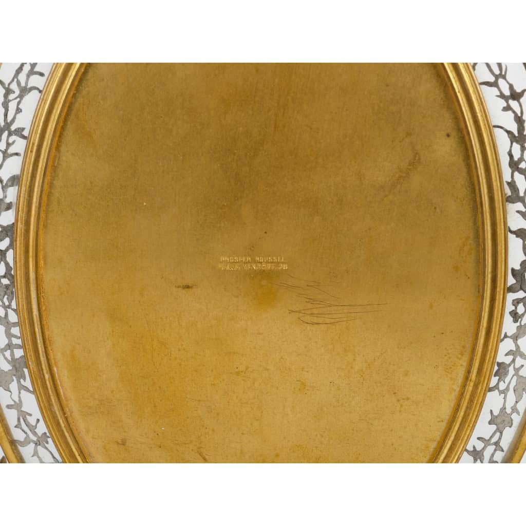 Bel ensemble en bronze doré et argent massif fin XIXème siècle | Biron Bel ensemble en bronze doré et argent massif fin XIXème siècle